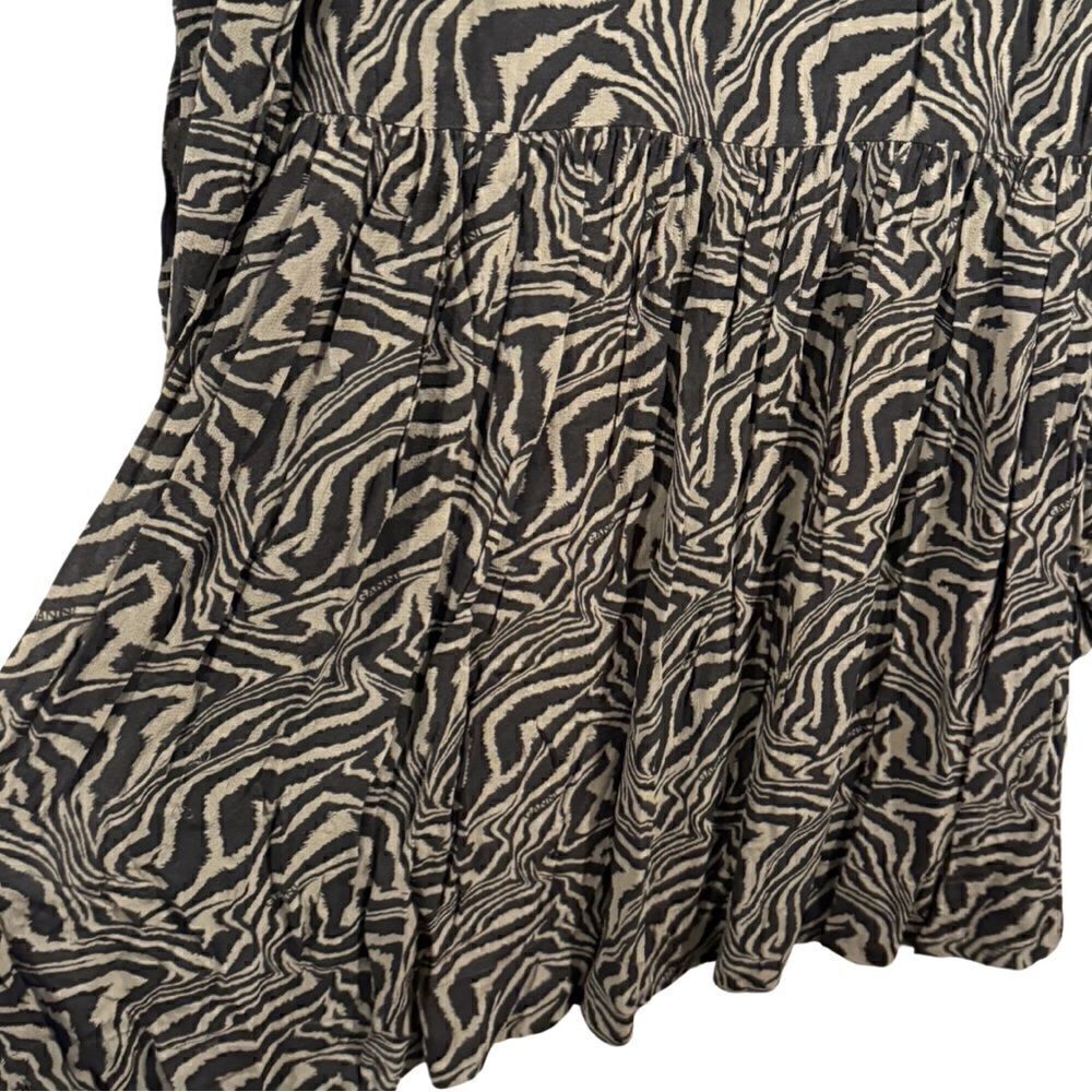 Ganni Gathered printed georgette mini dress Size EU 34 - Picture 13 of 14